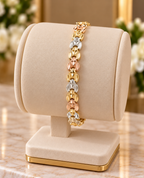 Pulsera tricolor brillante